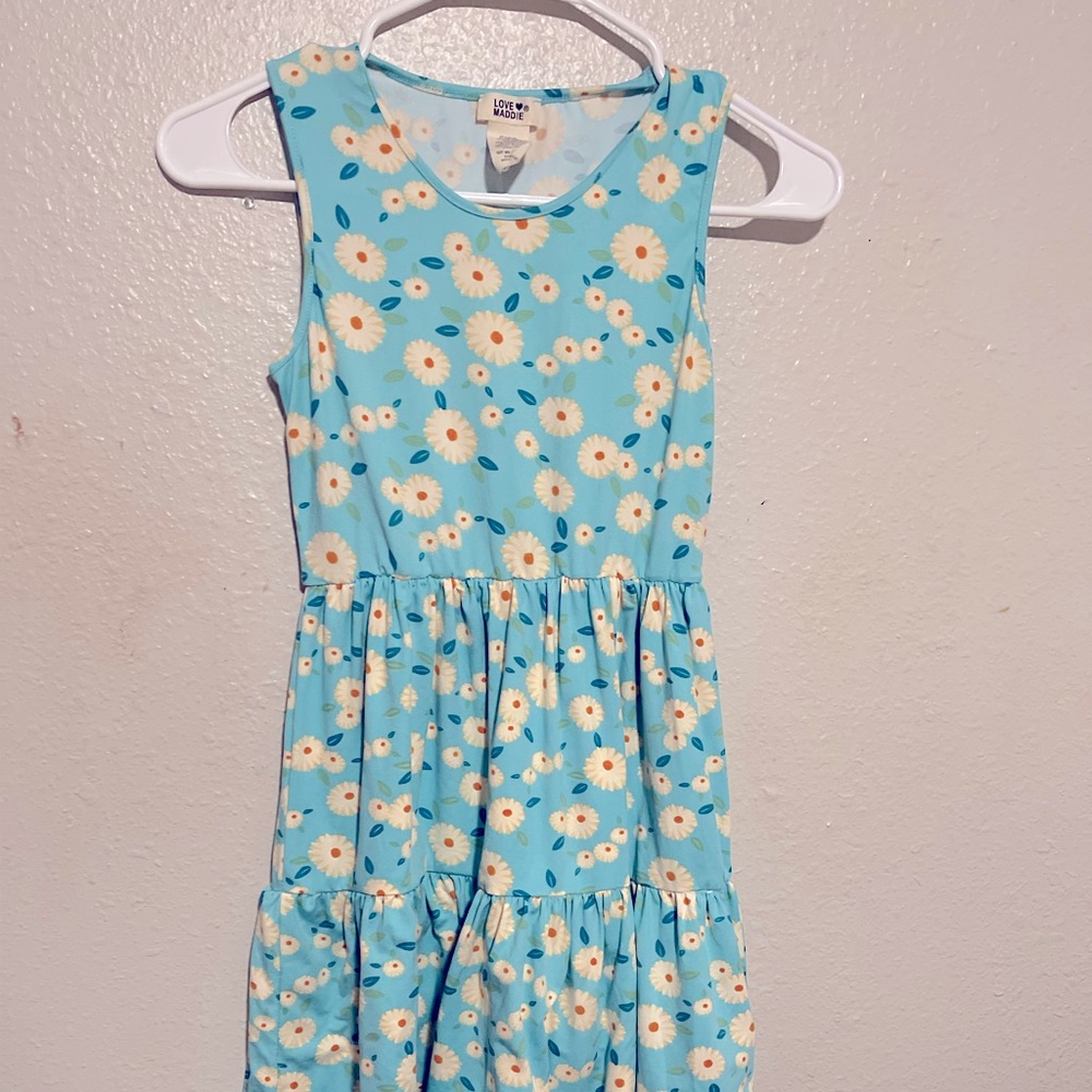 Blue floral dress